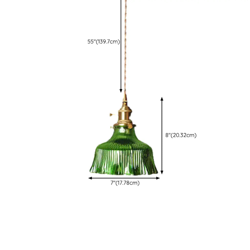 Suspension moderne en verre vert, réglable, pour cuisine/salle à manger