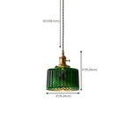 Suspension moderne en verre vert, réglable, pour cuisine/salle à manger