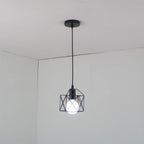 Suspension industrielle noire à 1/3 lumière pour îlot de cuisine