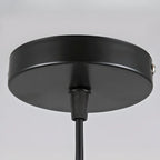 Suspension industrielle noire à 1/3 lumière pour îlot de cuisine