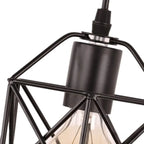 Suspension industrielle noire à 1/3 lumière pour îlot de cuisine