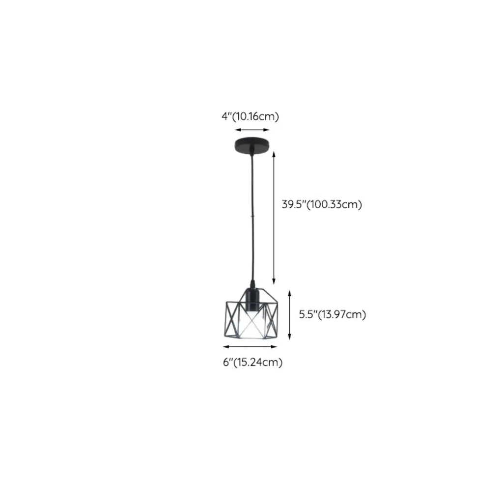 Suspension industrielle noire à 1/3 lumière pour îlot de cuisine