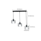 Suspension industrielle noire à 1/3 lumière pour îlot de cuisine