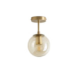 Plafonnier semi-encastré minimaliste en verre transparent globe
