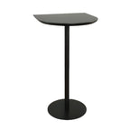 Table de bar carrée minimaliste noire avec piètement en métal pour 2 places