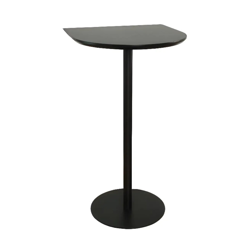 Table de bar carrée minimaliste noire avec piètement en métal pour 2 places