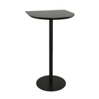 Table de bar carrée minimaliste noire avec piètement en métal pour 2 places