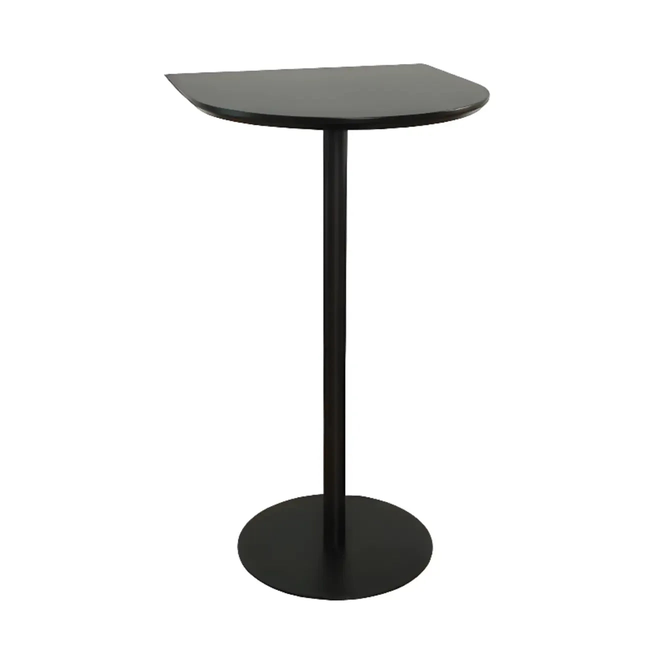 Table de bar carrée minimaliste noire avec piètement en métal pour 2 places