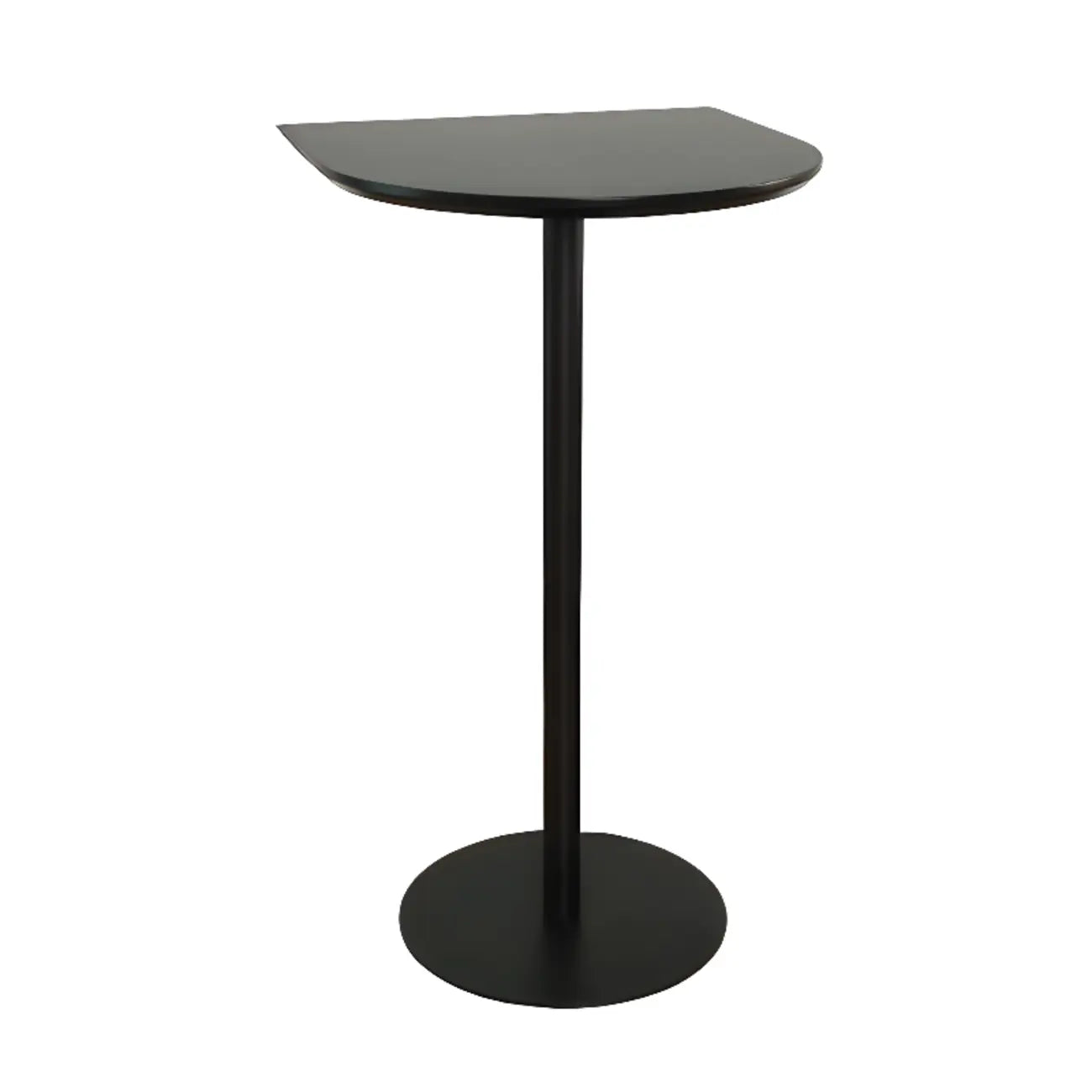 Table de bar carrée minimaliste noire avec piètement en métal pour 2 places