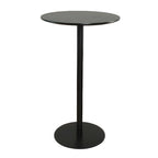 Table de bar carrée minimaliste noire avec piètement en métal pour 2 places