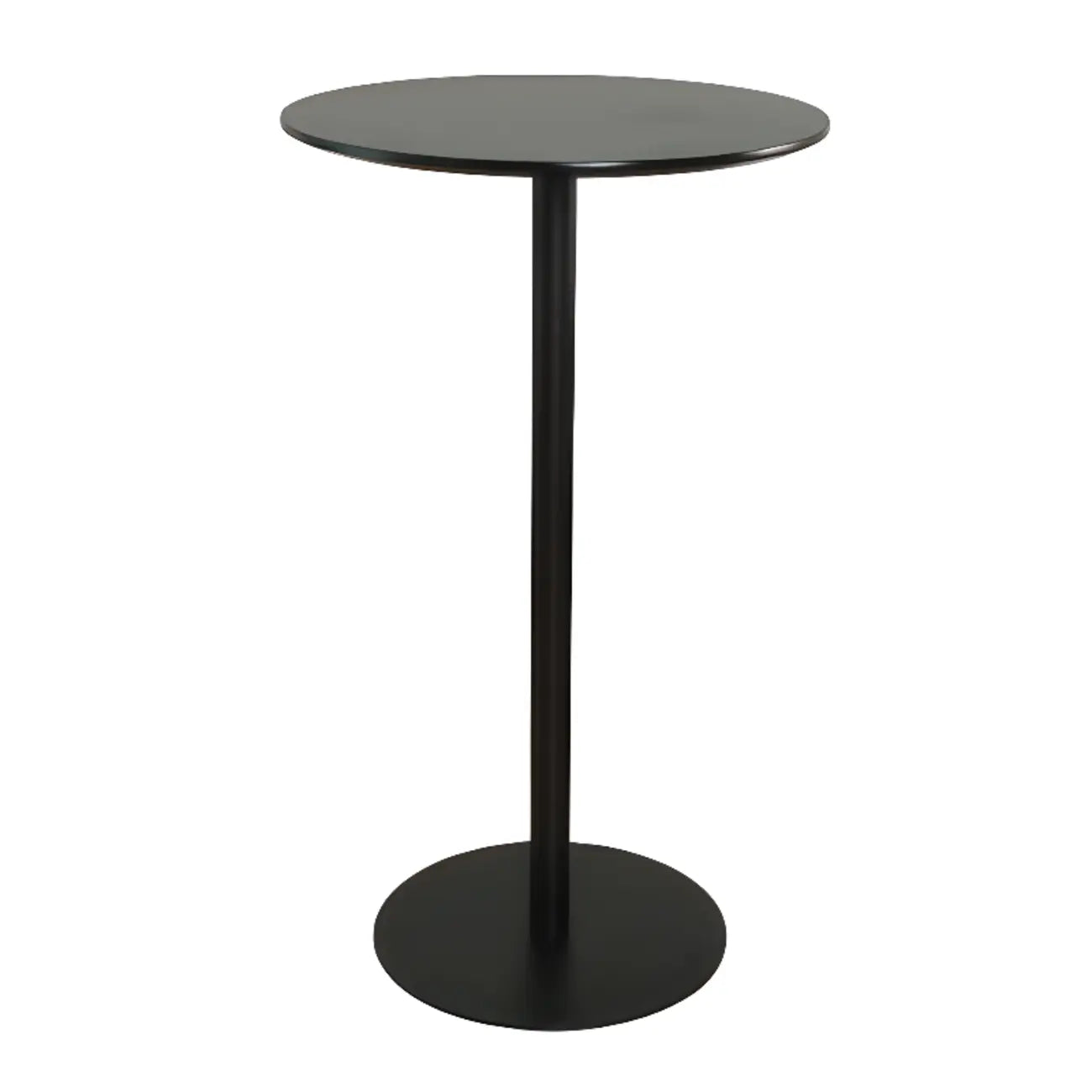 Table de bar carrée minimaliste noire avec piètement en métal pour 2 places