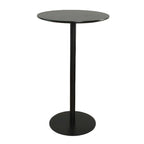 Table de bar carrée minimaliste noire avec piètement en métal pour 2 places