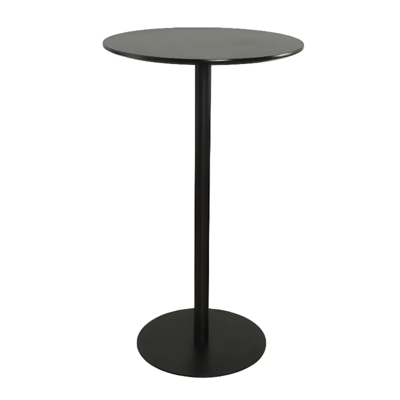 Table de bar carrée minimaliste noire avec piètement en métal pour 2 places
