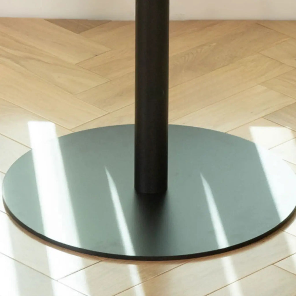 Table de bar carrée minimaliste noire avec piètement en métal pour 2 places