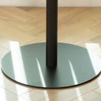 Table de bar carrée minimaliste noire avec piètement en métal pour 2 places