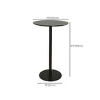 Table de bar carrée minimaliste noire avec piètement en métal pour 2 places