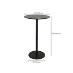 Table de bar carrée minimaliste noire avec piètement en métal pour 2 places