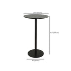 Table de bar carrée minimaliste noire avec piètement en métal pour 2 places