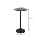 Table de bar carrée minimaliste noire avec piètement en métal pour 2 places