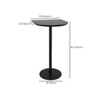 Table de bar carrée minimaliste noire avec piètement en métal pour 2 places