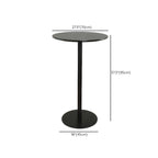 Table de bar carrée minimaliste noire avec piètement en métal pour 2 places