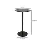 Table de bar carrée minimaliste noire avec piètement en métal pour 2 places