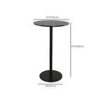 Table de bar carrée minimaliste noire avec piètement en métal pour 2 places