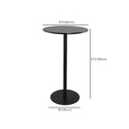 Table de bar carrée minimaliste noire avec piètement en métal pour 2 places