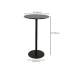 Table de bar carrée minimaliste noire avec piètement en métal pour 2 places