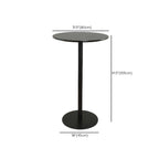 Table de bar carrée minimaliste noire avec piètement en métal pour 2 places