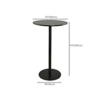 Table de bar carrée minimaliste noire avec piètement en métal pour 2 places