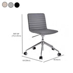 Chaise de bureau pivotante réglable en cuir noir et métal, moderne et élégante