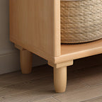 Libreria in legno da 170 cm versatile con 2 cassetti e schienale aperto