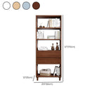 Libreria in legno da 170 cm versatile con 2 cassetti e schienale aperto