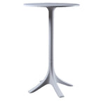 Tables de bar rondes blanches à plateau fixe en synthétique tendance