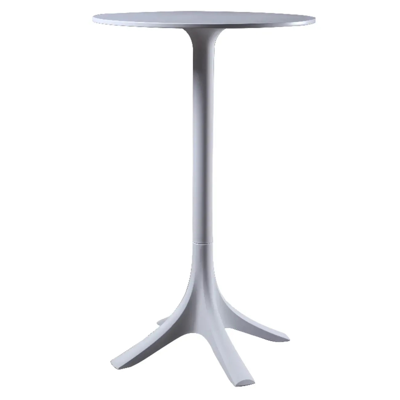 Tables de bar rondes blanches à plateau fixe en synthétique tendance