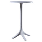 Tables de bar rondes blanches à plateau fixe en synthétique tendance