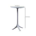 Tables de bar rondes blanches à plateau fixe en synthétique tendance