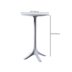 Tables de bar rondes blanches à plateau fixe en synthétique tendance