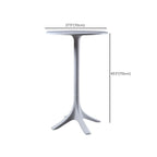 Tables de bar rondes blanches à plateau fixe en synthétique tendance