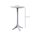 Tables de bar rondes blanches à plateau fixe en synthétique tendance