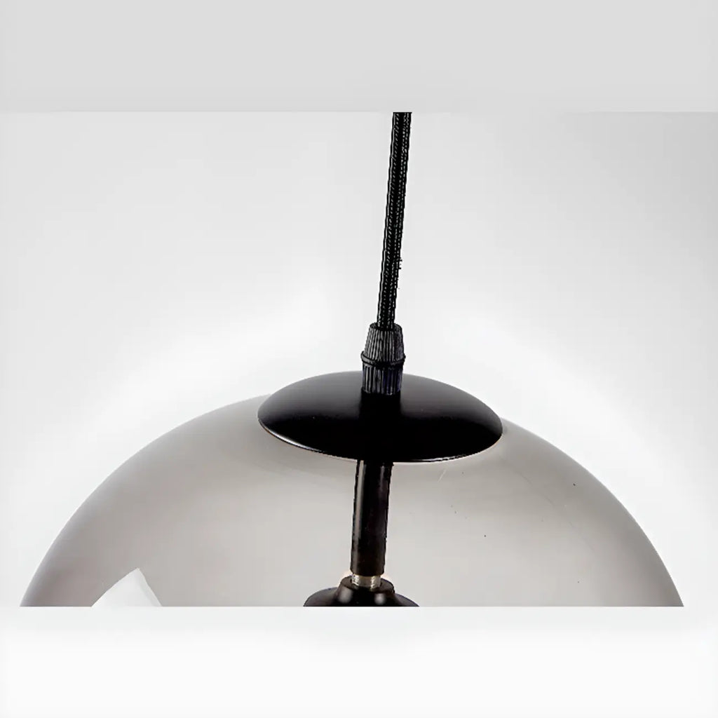 Suspension moderne à 3 lumières en sphère de verre pour îlot de cuisine