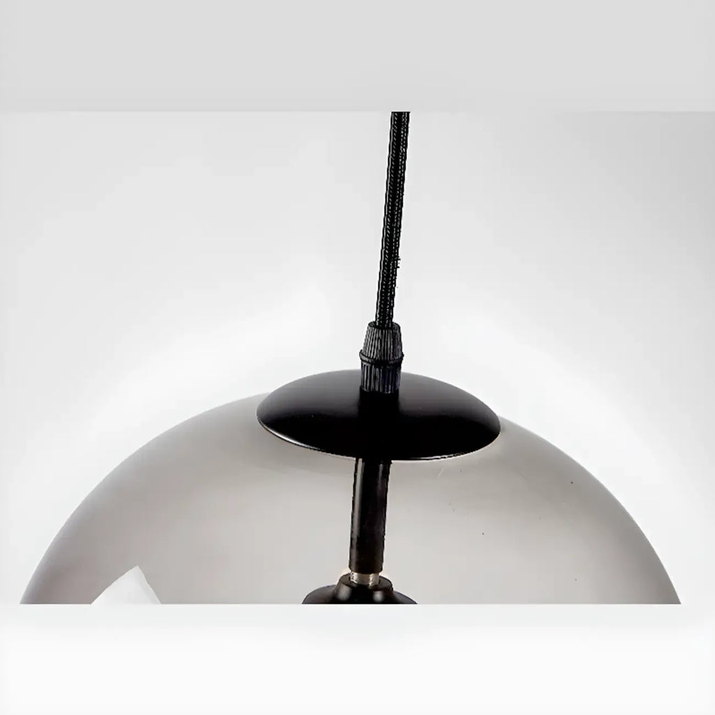 Suspension moderne à 3 lumières en sphère de verre pour îlot de cuisine