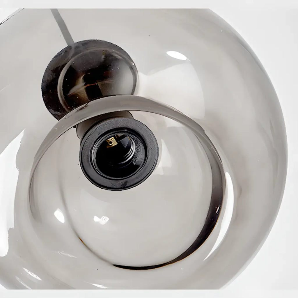 Suspension moderne à 3 lumières en sphère de verre pour îlot de cuisine