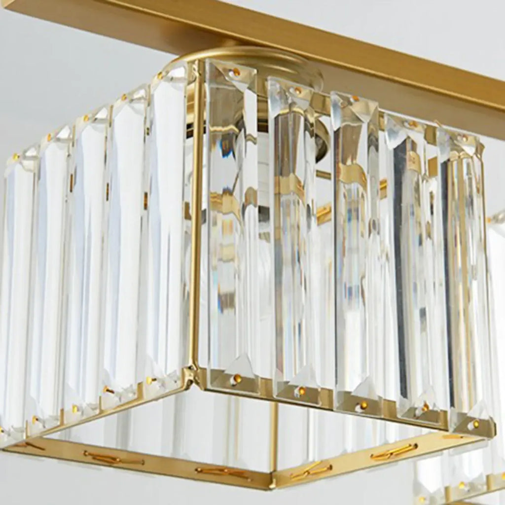 Lampadario a sospensione regolabile in metallo e cristallo con 3/4 luci per sala da pranzo