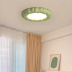 Plafoniera moderna rotonda a filo in resina da 19 pollici per l'arredamento della camera da letto