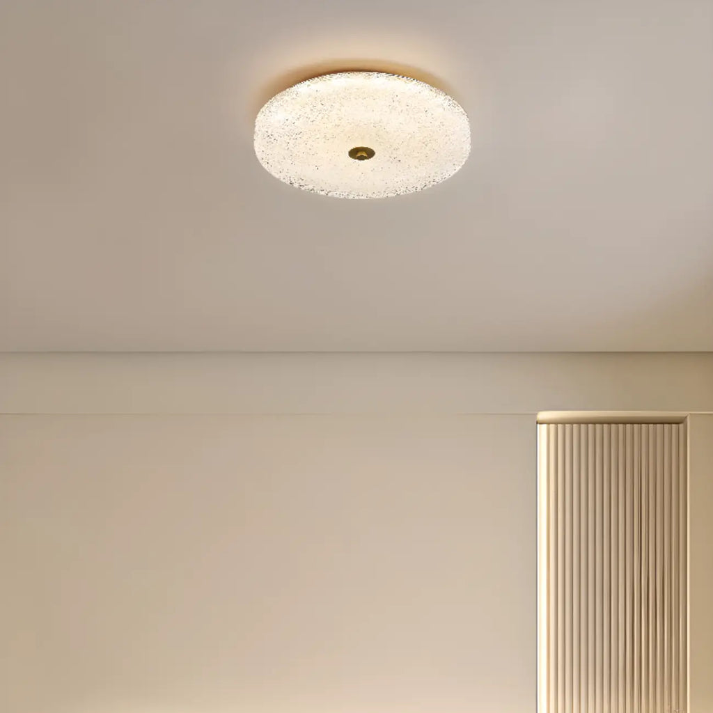 Plafonnier LED circulaire doré encastré pour la décoration de chambre
