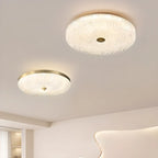 Plafonnier LED circulaire doré encastré pour la décoration de chambre