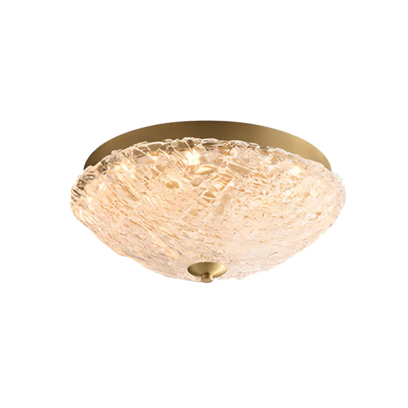 Plafonnier LED circulaire doré encastré pour la décoration de chambre