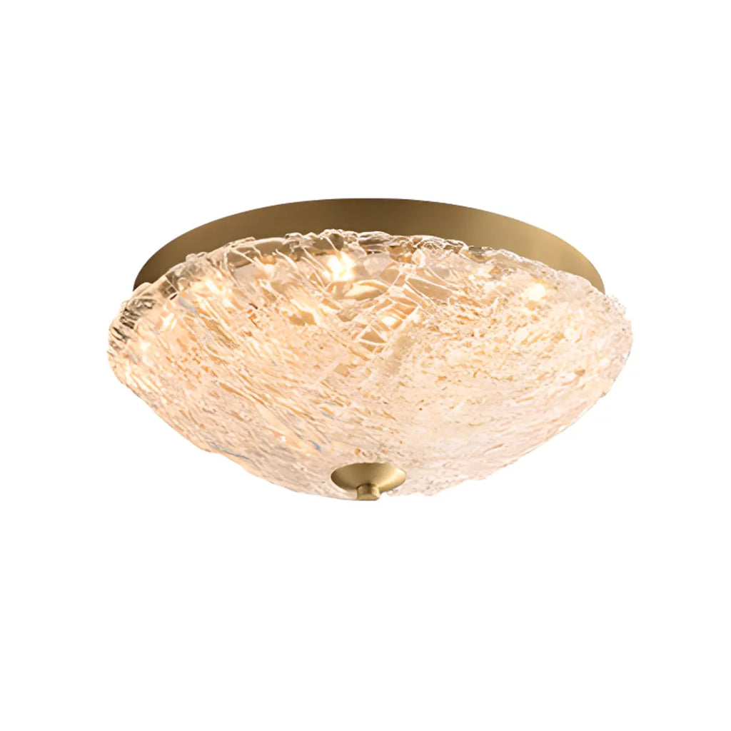Plafonnier LED circulaire doré encastré pour la décoration de chambre